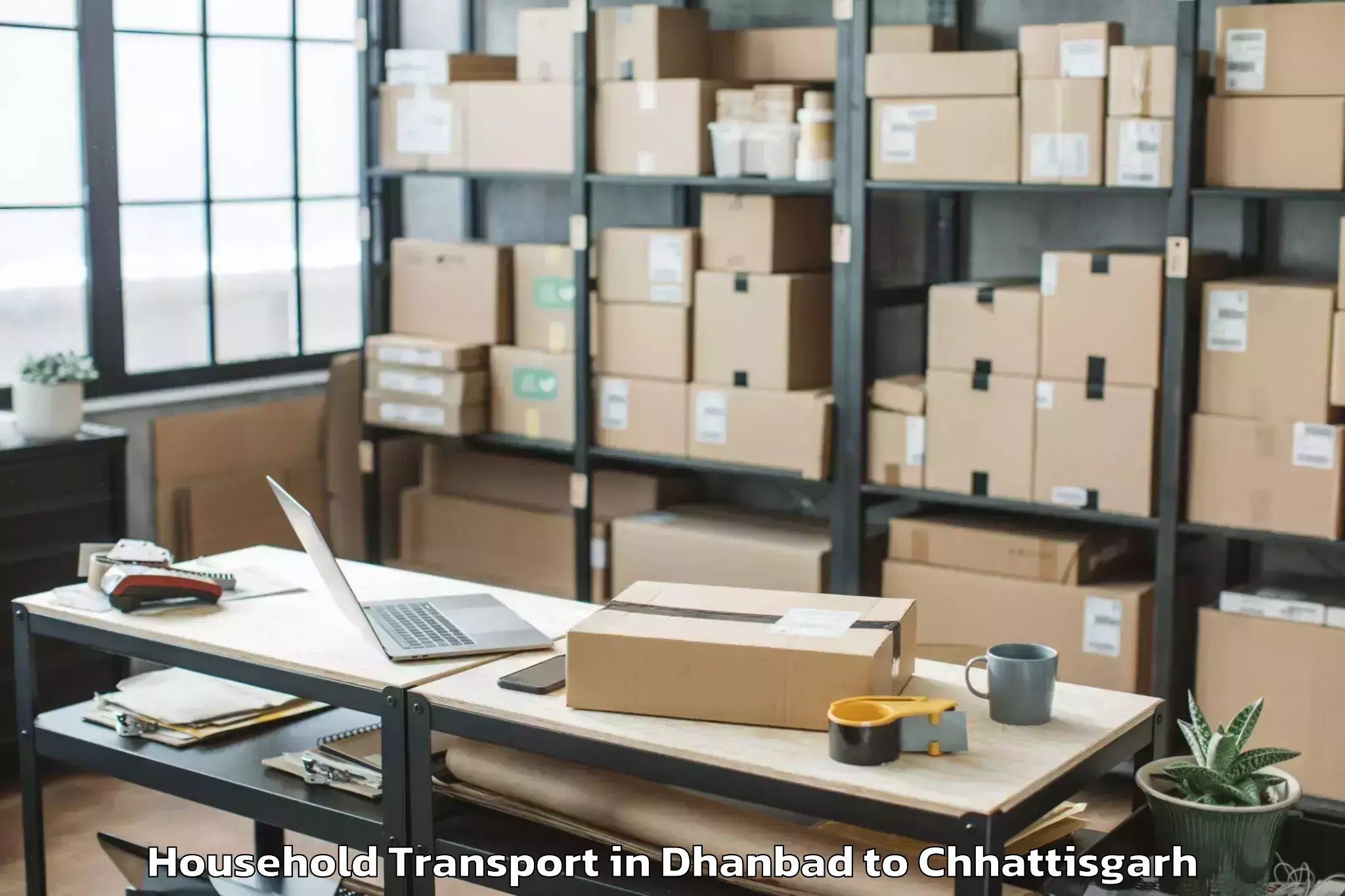 Book Dhanbad to Takhatpur Household Transport